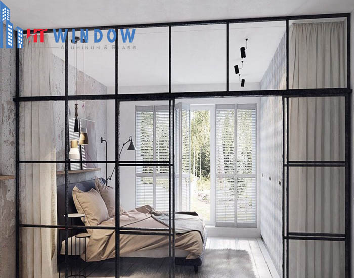 Báo giá cửa kính cường lực khung sắt
