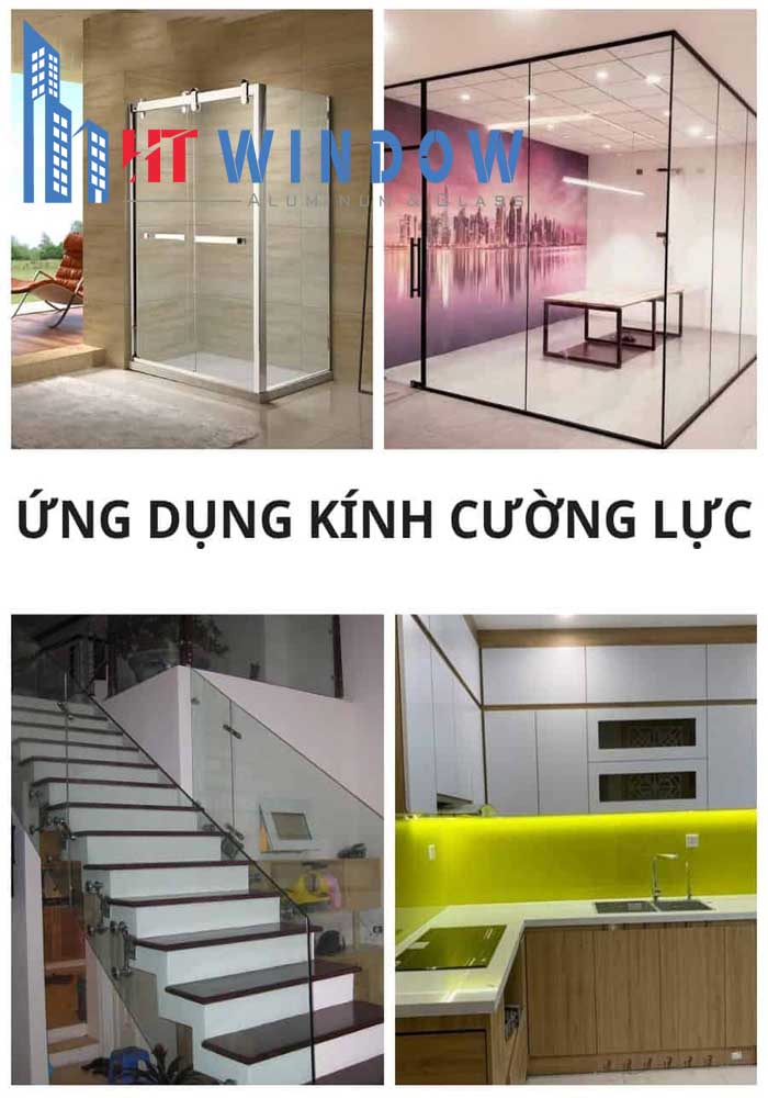Kính cường lực được ứng dụng trong nhiều công trình khác nhau