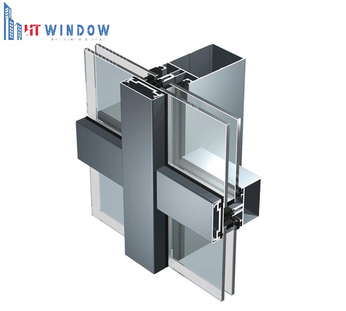 Vách kính mặt dựng lộ đố có cấu trúc rõ ràng, các thanh nhôm định hình dễ dàng nhìn thấy trực tiếp trên bề mặt kính