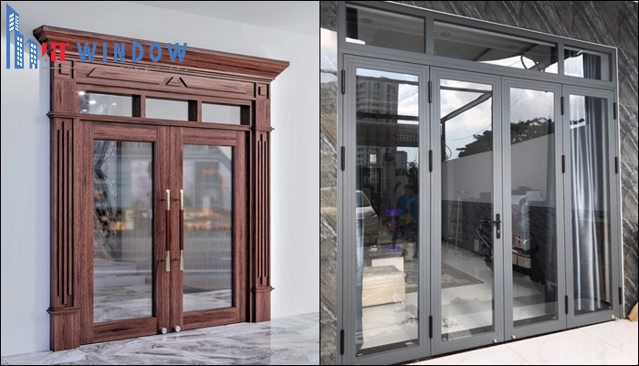 Yếu tố thẩm mỹ là điểm tạo nên sự khác biệt giữa hai loại cửa