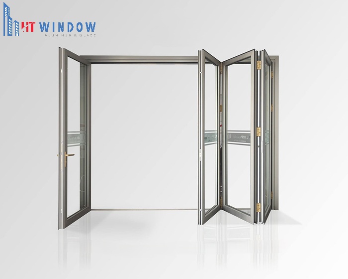 Cửa nhôm Maxpro xếp trượt cho phép gấp gọn nhiều cánh về một phía