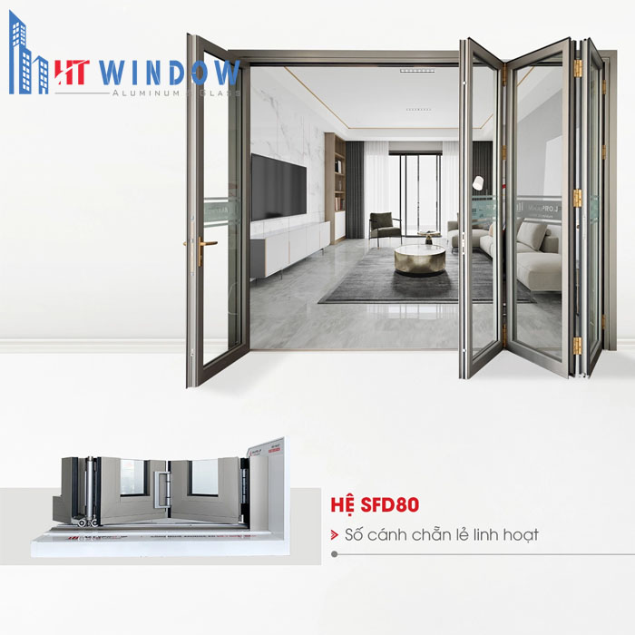 Cửa nhôm Maxpro được thiết kế khá đa dạng nên phù hợp với nhiều loại công trình