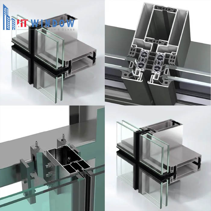 Vách kính mặt dựng hệ Unitized