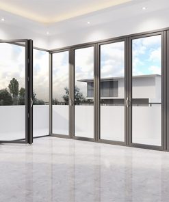 cửa xếp gấp kogen đa khoang hệ 68 ẩn bản lề