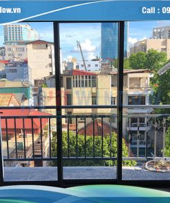 Cửa đi mở trượt 3 ray nhôm xingfa