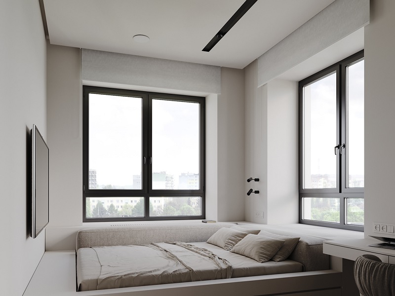 cửa sổ mở quay nhôm kogen đa khoang hệ 60