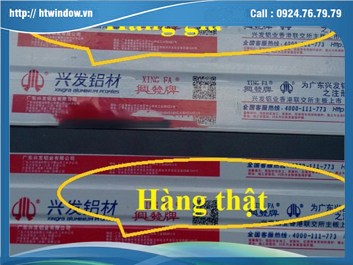 Cách nhận biết nhôm xingfa hàng giả,hàng nhái