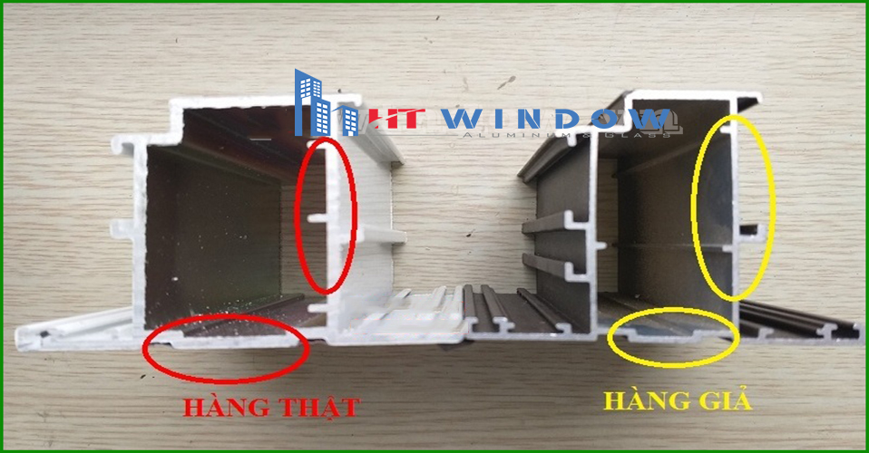 Đo độ dày tiêu chuẩn 1.4mm đến 2.0mm thanh nhôm Xingfa tem đỏ chính hãng