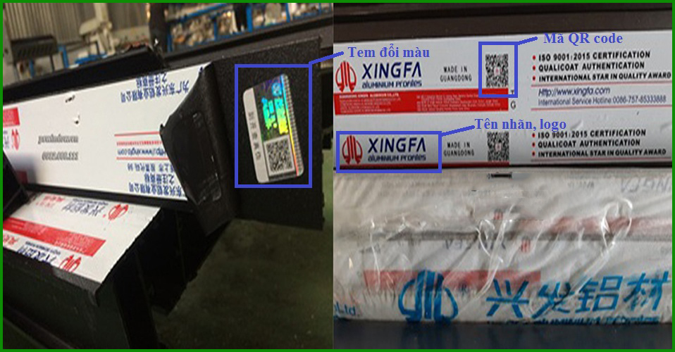 Thanh nhôm Xingfa Quảng Đông tem đỏ nhập khẩu chính hãng