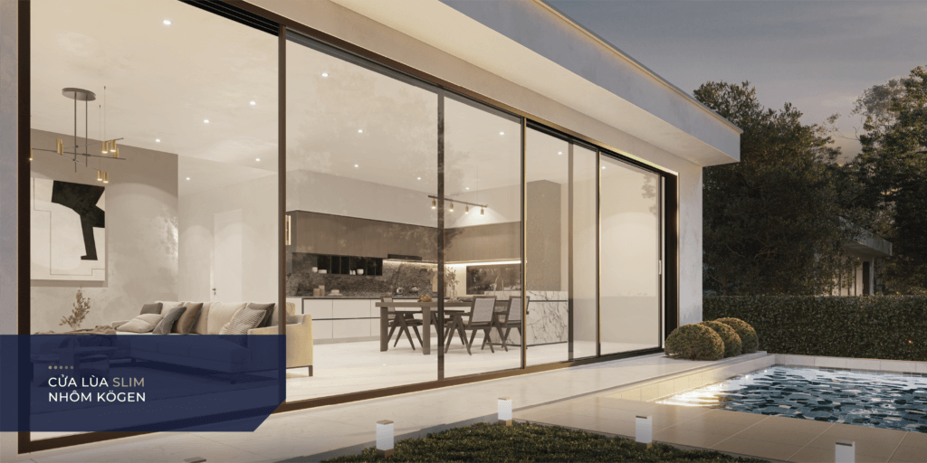 Cửa nhôm slim ngoại thất