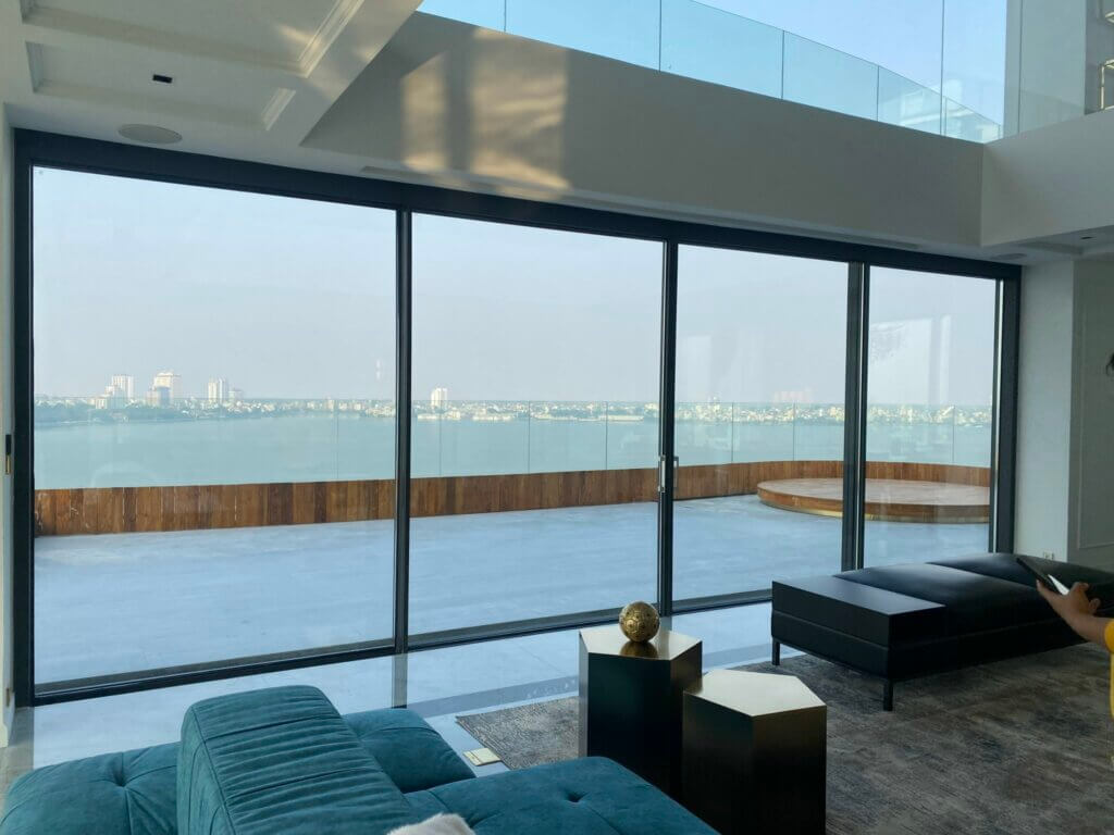 Cửa nhôm slim ngoại thất