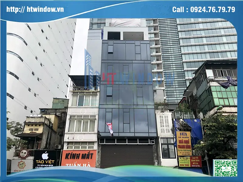 Vách kính mặt dựng nhôm Hyundai